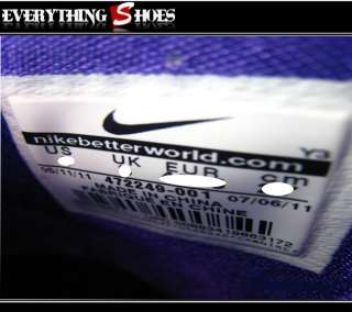 Nike Zoom BB 1.5 Black Gry Club Purple Mens Basketball Shoes 472249001 