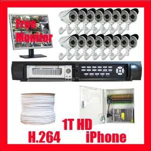  Complete 16 Channel Real Time (1T HD) H.264 DVR CCTV 