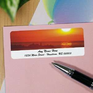  Sunset Personalized Photo Address Labels