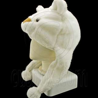 White Bear New Mascot Plush Fancy Dress Costume Hat Cap  