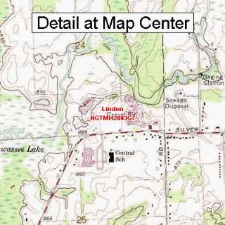 USGS Topographic Quadrangle Map   Linden, Michigan (Folded/Waterproof)