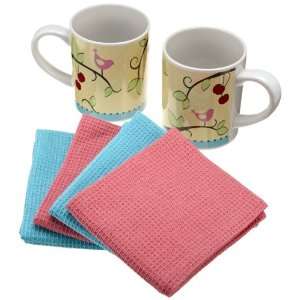  DII Cherry Tweet Mug with Towels, Set of 2