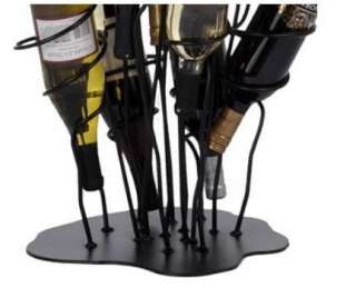 Artist Designed Steel Wine Standing Storage Rack Caddy  