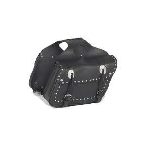  Badlands Slanted Black Leather Motorcycle Saddle Bags CR 