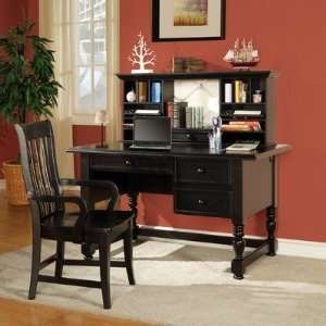  Bella Desk with Hutch in Multi Step Black Furniture 