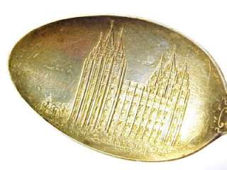 Salt Lake City, Utah ~ Antique Sterling Silver Souvenir Spoon by J.M 