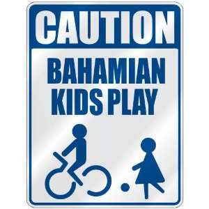   CAUTION BAHAMIAN KIDS PLAY  PARKING SIGN BAHAMAS