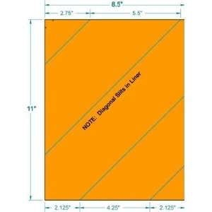   Fluorescent/Neon Orange Label with Diagonal Slits, Compulabel 313301
