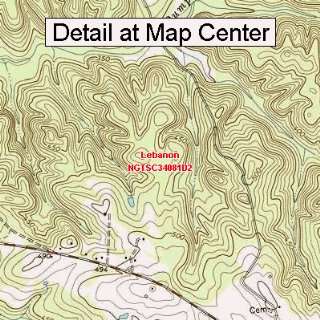  USGS Topographic Quadrangle Map   Lebanon, South Carolina 