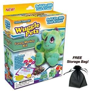  Wuggle Pets Funny Monkey Refill Kit w/Free Storage Bag 