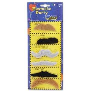  Mustache 6 Pieces Assorted Styles Case Pack 144 Sports 