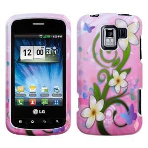 LG LS700 VS700 (Optimus Slider) Tropical Flowers Phone Protector Cover 