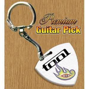  Tool (Band) Keyring Bass Guitar Pick Both Sides Printed 