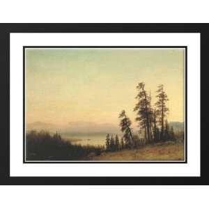   38x28 Framed and Double Matted Landscape With Deer