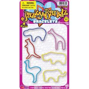  Jazzy Bandz Shaped Rubber Bands Bracelets Jungle Animals 