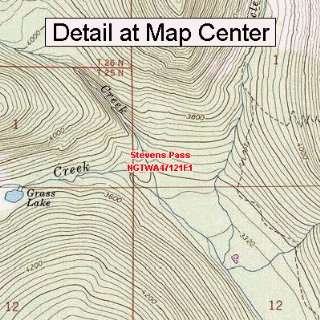  USGS Topographic Quadrangle Map   Stevens Pass, Washington 