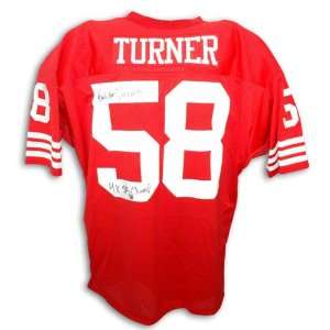  Keena Turner San Francisco 49ers Autographed Red Throwback 