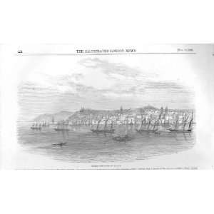 Russian Gun Boats Off Galate Antique Print Ships 1853 