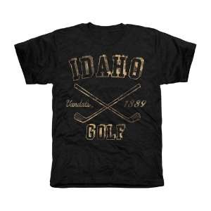  Idaho Vandals Vintage Arc Tri Blend T Shirt   Black 