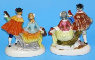   Large Occupied Japan Figurines Couples with Musical Instruments fl19