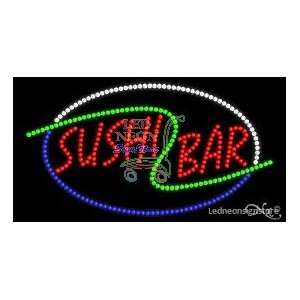 Sushi Bar LED Sign 17 inch tall x 32 inch wide x 3.5 inch deep outdoor 