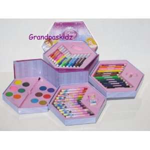  Disney Princess Deluxe Crayon Marker Color Pencils Box Set 