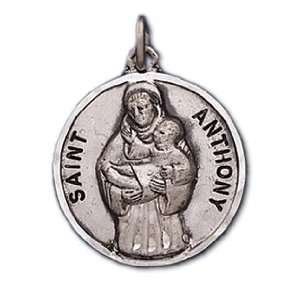 0.925 Sterling Silver Saint Anthony Pendant Charm Jewelry