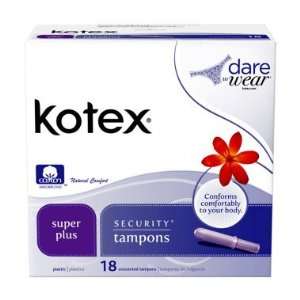  Kotex Tampons   Super Plus Unscented, 18 ct Health 