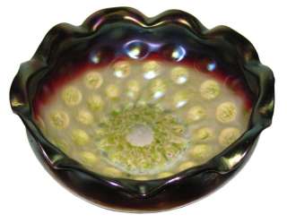 Antique Rindskopf Bohemian Iridescent Glass Bowl  