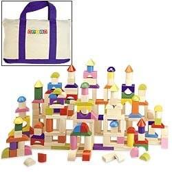 200 Piece Wood Block Set with Tote