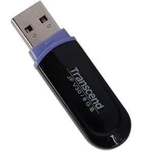  Transcend JetFlash V30 8GB USB 2.0 Flash Drive (Black 