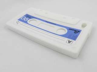 Retro Silicone Cassette Tape Case White Cover for iPod Touch 4th Gen 