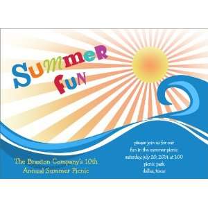  Summer Fun Invitation   100 Cards 