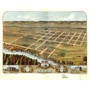   Ulm, Brown County, Minnesota 1870. Drawn by A. Ruger. Chicago Lithog