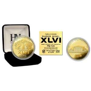  Super Bowl XLVI 24KT Gold Flip Coin