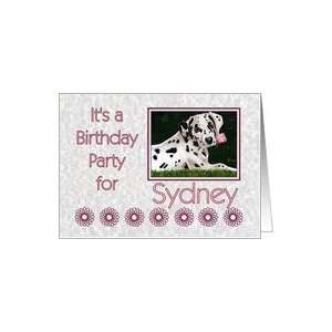  Birthday party invitation for Sydney   Dalmatian puppy dog 