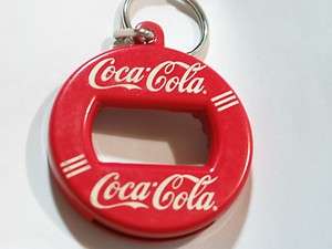 Coca Cola Bottle Opener Key Chain White letters  