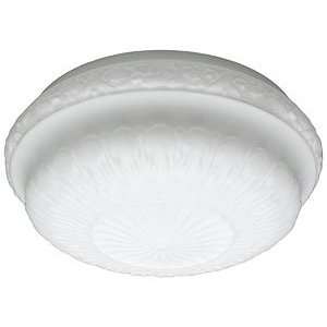   Shades Fitter. Victorian Satin Opal Bowl Shade with 13 1/2 Fitter