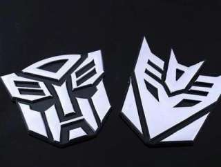 Small Transformers Autobot Decepticon Car Badge Emblem  
