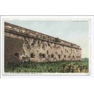  Reprint Battle Scars, Fort Pulaski, Savannah, Ga 1907 1908 