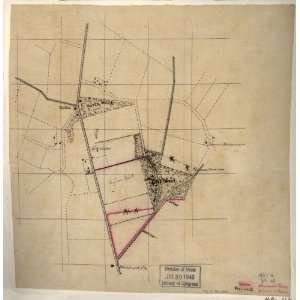  Civil War Map Sketch of a portion of the Antietam 