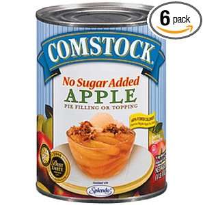 Comstock No Sugar Added Apple Pie Filling and Topping, 20 Ounce (Pack 
