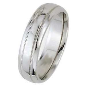   Dome Park Avenue Wedding Bands in 18k White Gold (7mm) Jewelry