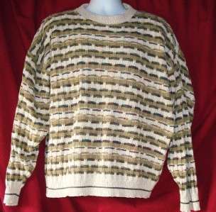 Mens Peconic Bay Traders Cotton Crewneck Sweater Large  