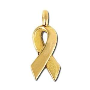  16mm Gold Awareness Ribbon Pewter Charms Arts, Crafts 