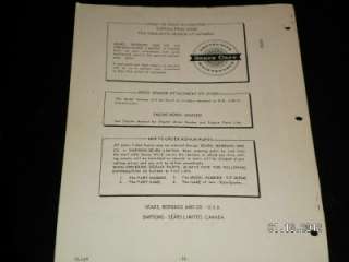 ORIGINAL  Suburban Owners Manual  3pt Hitch Roto Spader #917 
