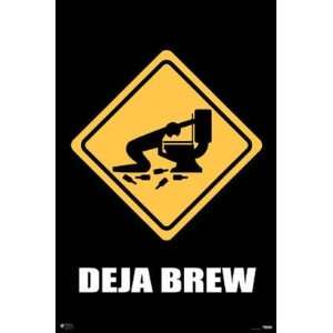  DEJA BREW College Humor Drunk Puke Framed Poster Alcohol 