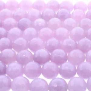  Dyed Purple Jade  Round Faceted, Sold by 16 Inch Strand 