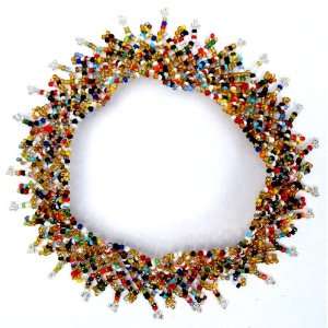  Multi Color Beaded Anklet   One Size Comfort Stretch 