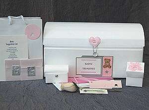 The premium quality white textured card solid chest measures 33cm x 
